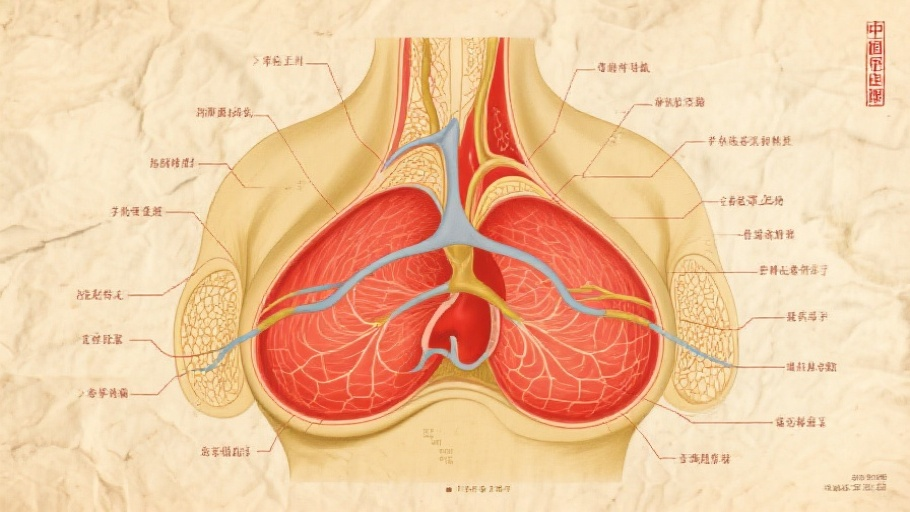 胸部构造解剖图